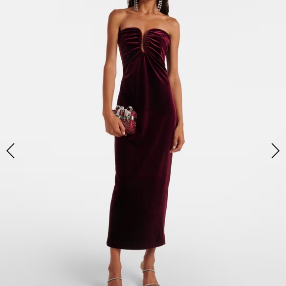 NWT! Self Portrait velvet midi dress size 4 - Picture 1 of 5